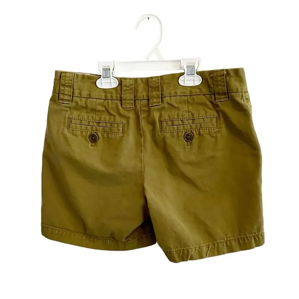J Crew Chino Cotton City Fit Green 100% Cotton Summer Shorts P1013 Size 0